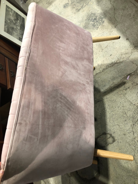 Pink Scalloped Edge Sofa