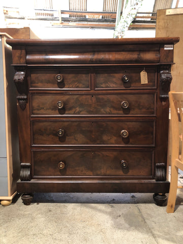 GHC - Edwardian Flamed Mahogany Tallboy Chest of Drawers