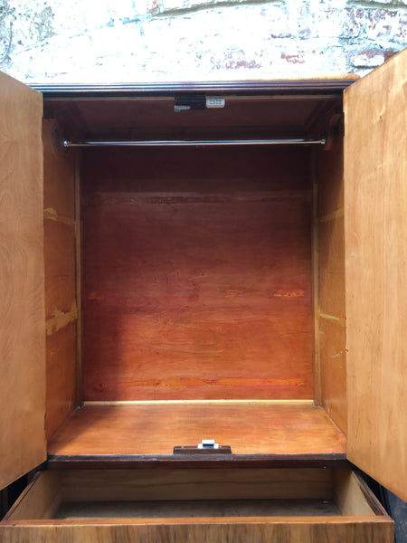 Vintage Compact Half Length Wardrobe with Drawer