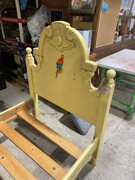 Painted Yellow Single Bedframe