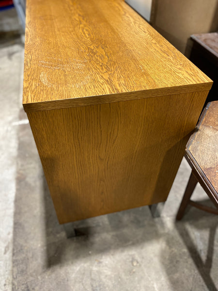 Contemporary Oak Veneer Compact Sideboard