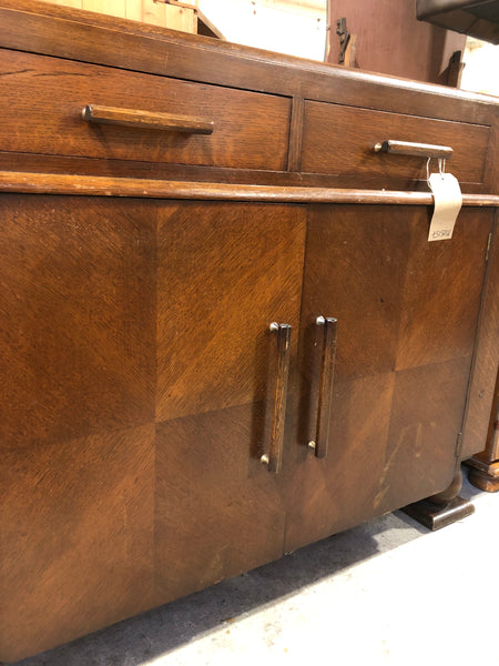 Vintage Art Deco Oak Compact Sideboard