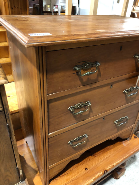 Vintage Rosewood Chest of Three Drawers