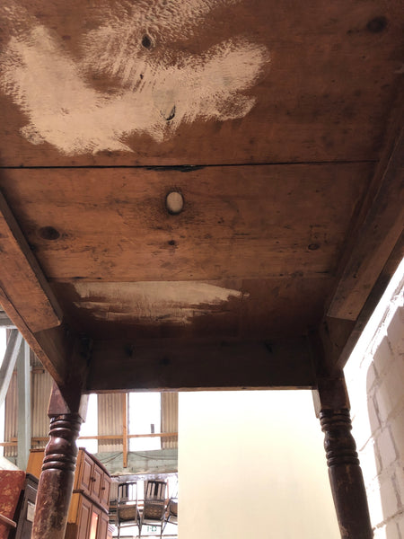 Antique Stained Farmhouse Kitchen Table