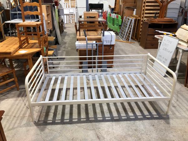 Cream Metal Single Daybed Bedframe