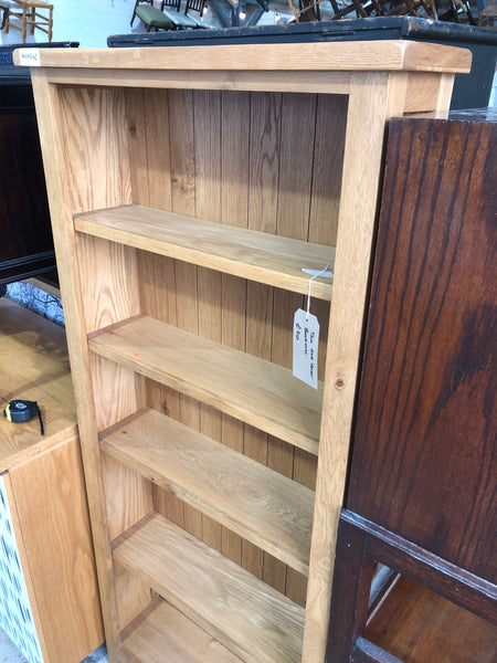 Tall Oak Veneer Bookcase