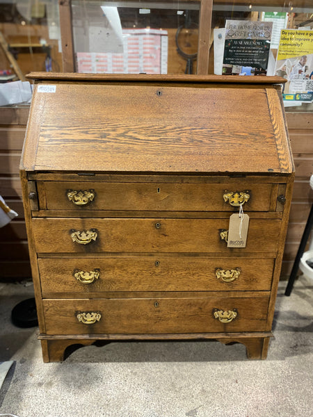 Antique Oak Writing Desk Bureau