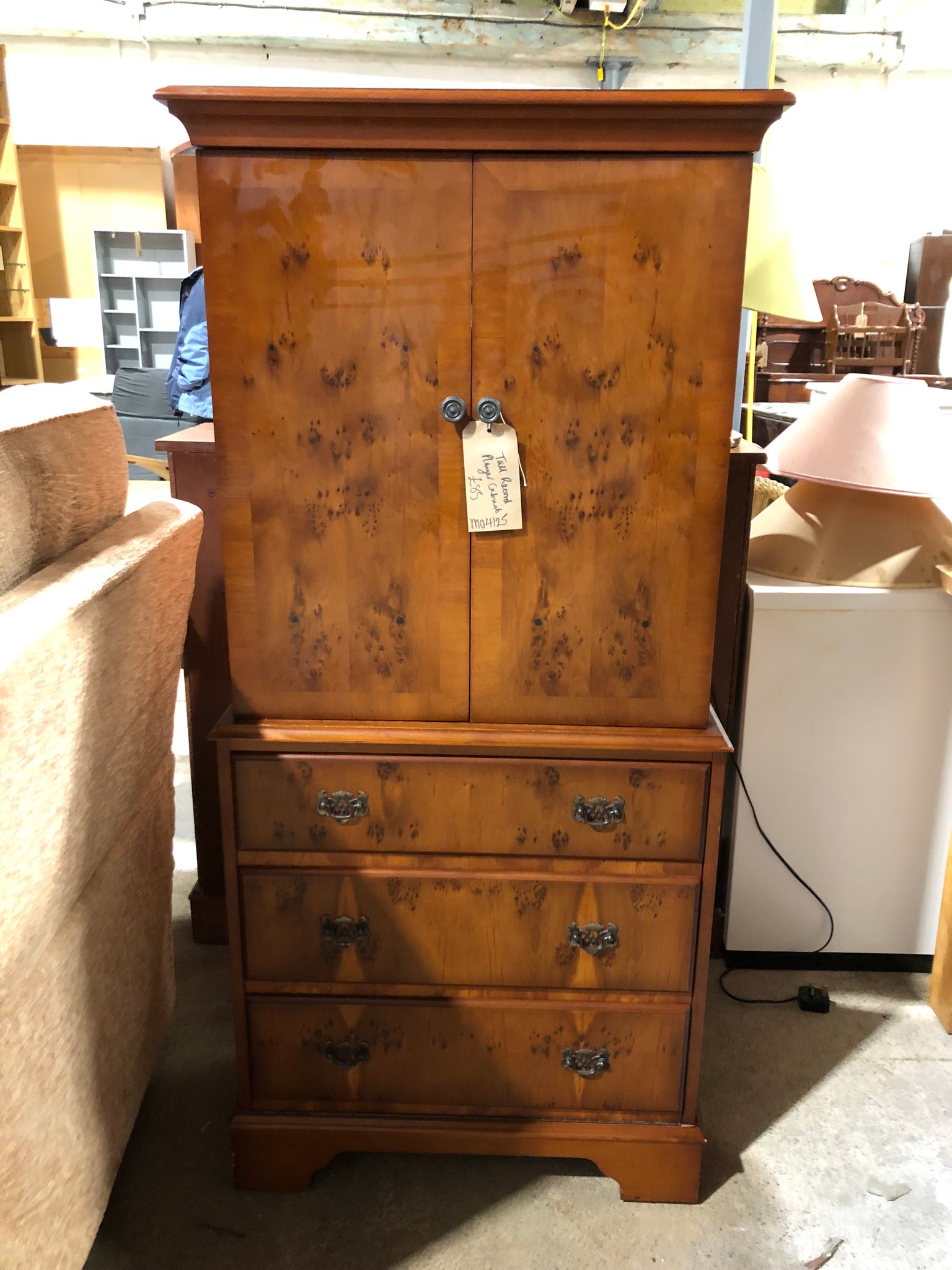 Tall Record Player Cabinet