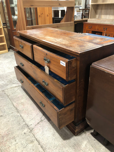 Antique 2 over 2 Oak Chest of Drawers