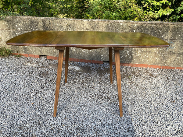 Vintage Ercol Model 383 Drop Leaf Plank Table