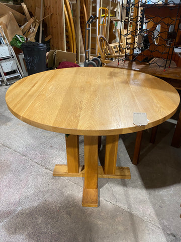 Solid Oak Round Dining Table