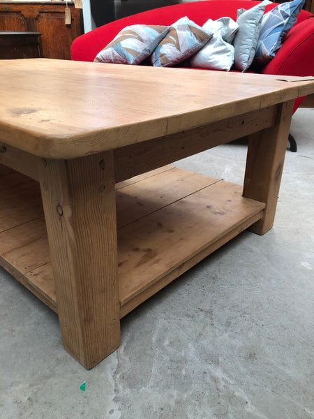 Large Solid Pine Coffee Table