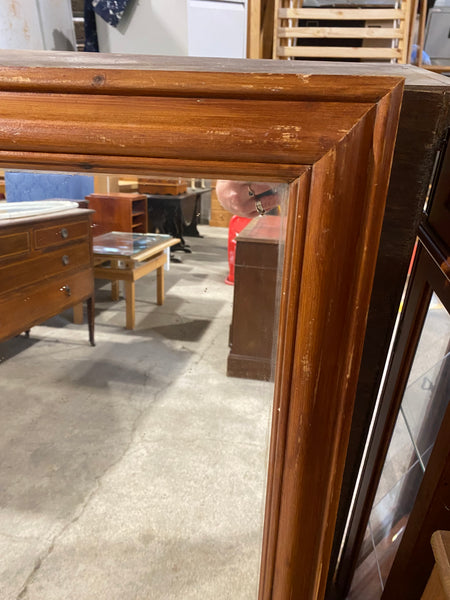 Large Pine Framed Mirror