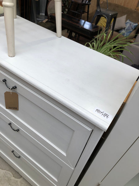 White 3 Drawer Chest of Drawers