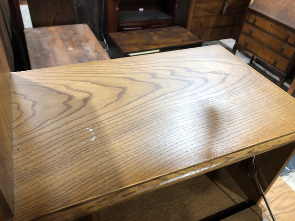 Oak Veneer Telephone Seat