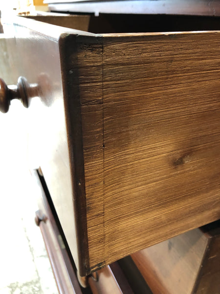 Flamed Mahogany 2 over 3 Chest of Drawers
