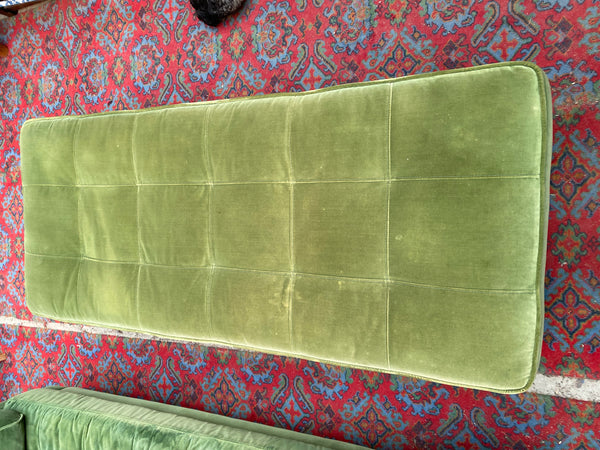 Green Velvet Sofa & Ottoman
