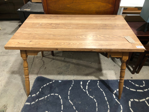 Rectangular Wood Effect Dining Table with Turned Legs