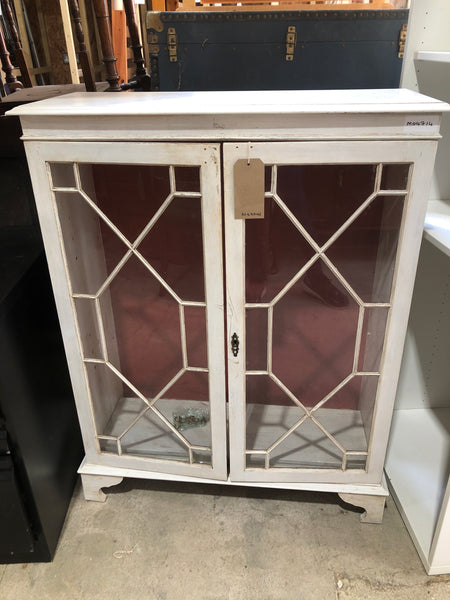 Small White Painted Display Cabinet