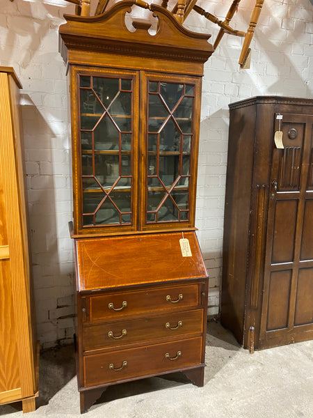 Mahogany Bureau and Display Cabinet