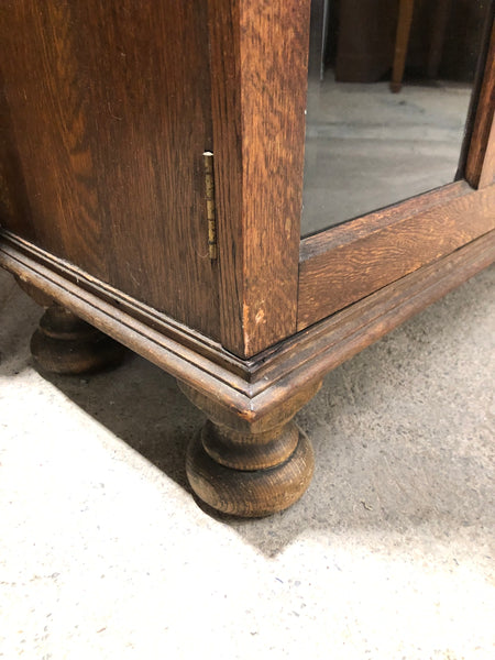Vintage Oak Library Bookcase