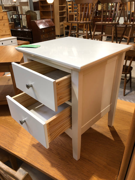 White Bedside Drawers - REF