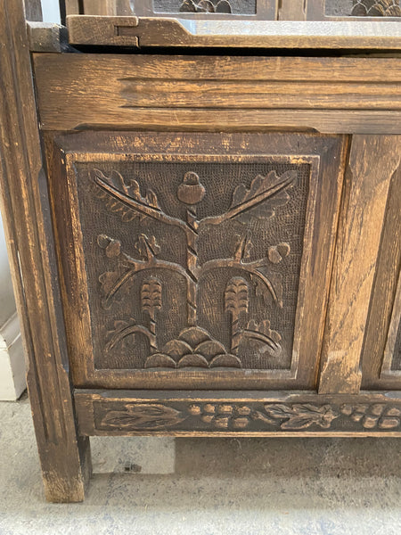 Antique Oak carved Monk’s Bench