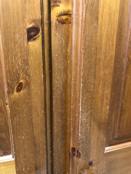 REF - Pine Wardrobe with Panelled Doors