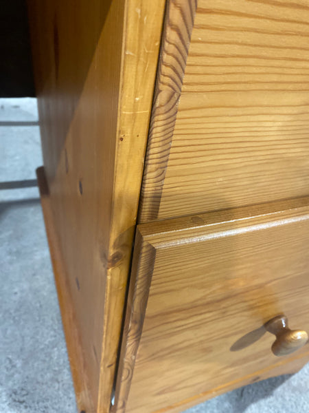 Large Pine Pedestal Desk