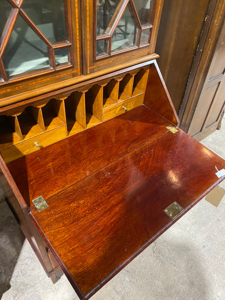 Mahogany Bureau and Display Cabinet