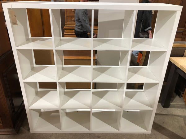 White IKEA Kallax 4x4 Storage Unit