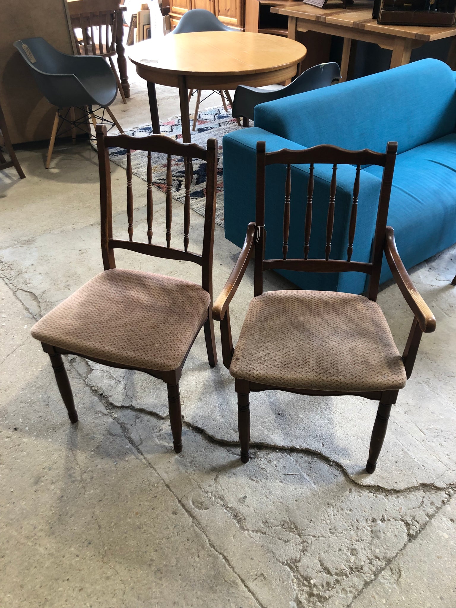 Set of 4 William Lawrence Chairs - 2 carver 2 dining