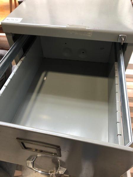 Tall Grey Metal Filing Cabinet