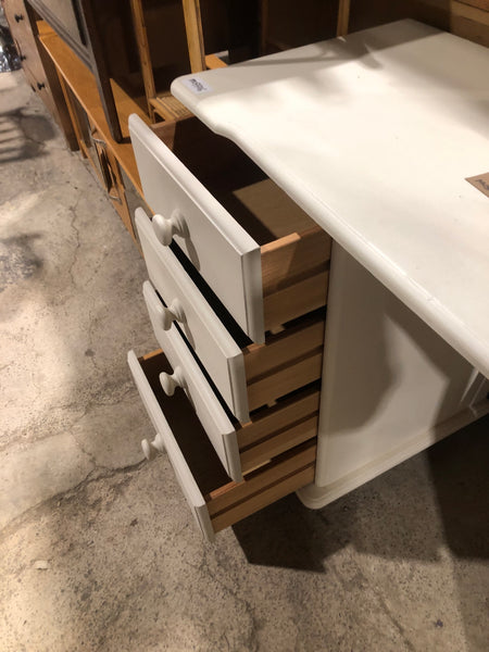 White Painted Dressing Table & Mirror