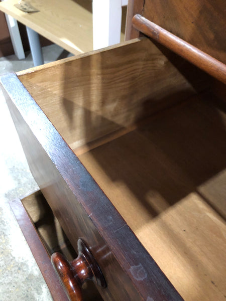 GHC - Flamed Mahogany & Walnut 2 over 3 Chest of Drawers