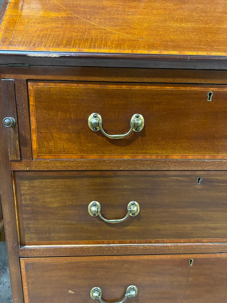 Mahogany Bureau and Display Cabinet