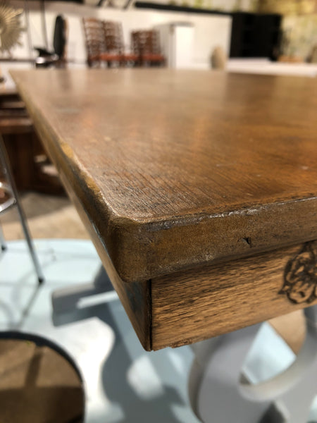 Carved Detail Painted Refectory Dining Table