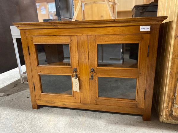 Pine Glazed Fronted Cupboard