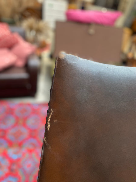 Faux Leather Buttonback Armchair