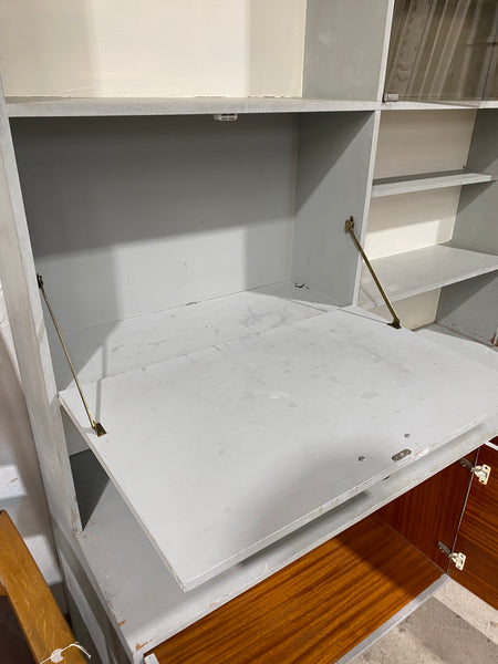 Grey Painted Display Cabinet Storage Unit