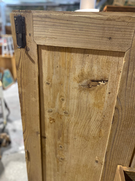 Large Rustic Pine Linen Cupboard Wardrobe