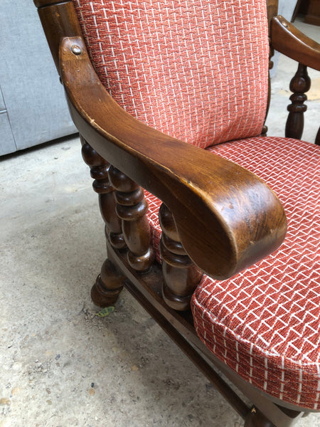 Antique Stained Oak Rocking Chair