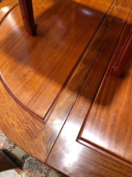 GHC - Oriental Carved Detail Extending Dining Table & 8 Chairs
