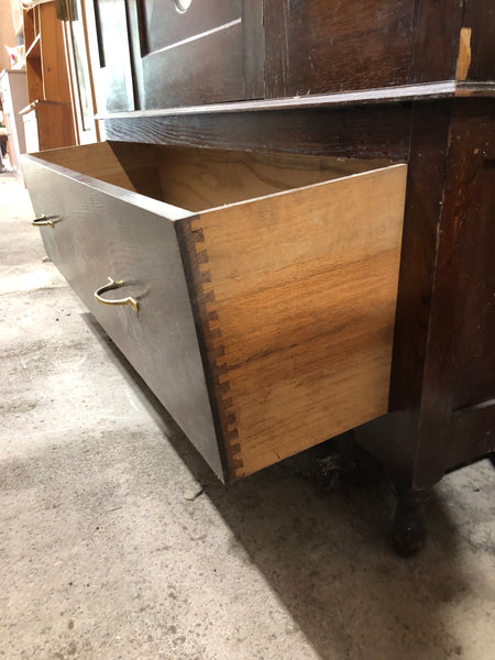Mahogany Wardrobe with Oval Mirror