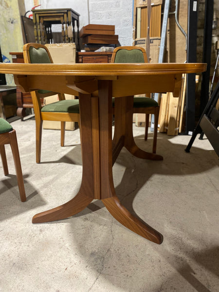 GHC - Nathan Mid Century Teak Extending Dining Table & 4 Chairs
