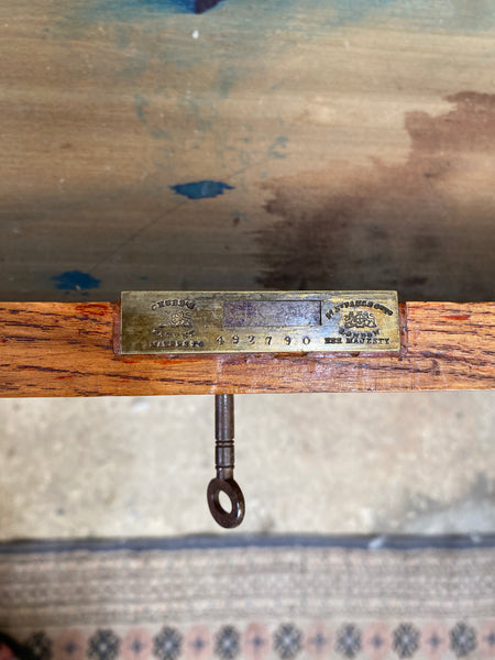 Antique Desk with Red Leather Top GHC