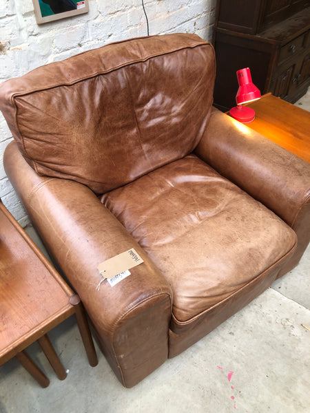 Tan Leather Armchair
