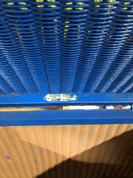 Lloyd Loom Cobalt Blue Laundry Basket