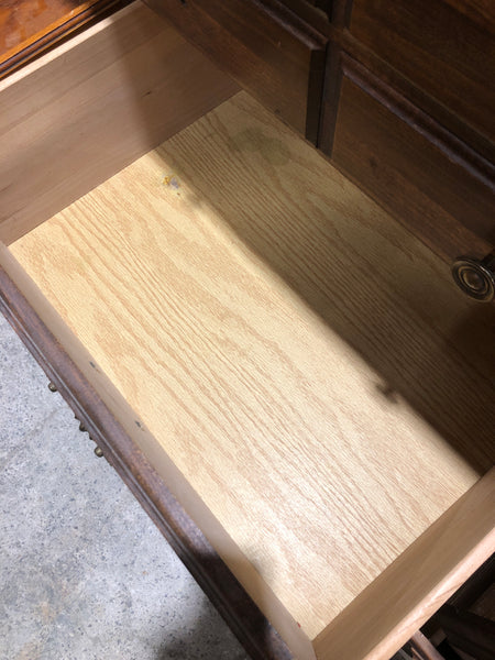 GHC - Dark Stained Pine & Veneer Chest of Drawers