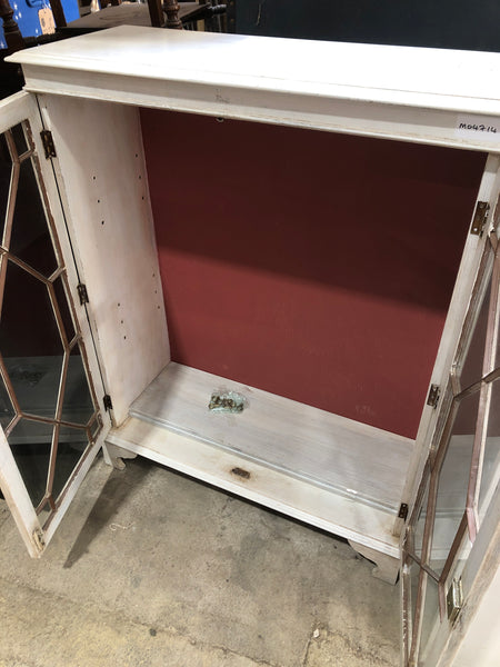 Small White Painted Display Cabinet